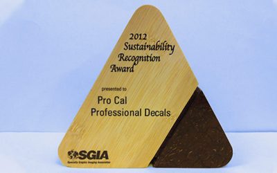 Pro Cal Wins SGIA Sustainability Award
